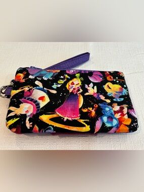 Handmade Disney Watercolor Character Wristlet, Cloth Fabric, Never Used